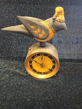 Wind Up Alarm Clock Toleware Antique Folk Art Maria Kurtz Hand Painted Signed picture