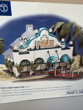 Dept 56 Snow Village Palm Lounge Supper Club 56.55046 Tropical Mid Century picture