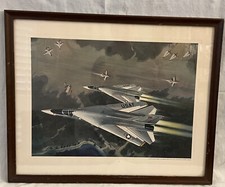 Vintage General Dynamics F-111A  US Air Force Variable Sweep Wing Jet Art Print picture
