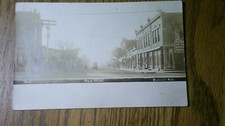 antique real picture post card main St. Harvard, Nebraska early 1900's 7D picture