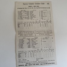England v South Africa - Official Scorecard - Oval Test Match 26-31 August 1965 picture