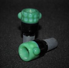 18mm CLOVER BEADS GLASS Slide Bowl THICK Tobacco Slide Glass Slide 18 mm male picture