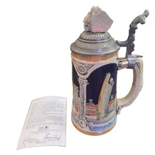 WW-Team Berlin Wall Stein Limited Edition 1554/2000 German Beer Mug Pewter Lid picture