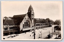 Antique France Postcard METZ la Gare Railroad Station 1945 RPPC picture