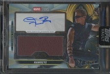 2026 Topps Marvel Vault Jeremy Renner as Hawkeye #AR-JE Auto Relics Gold /50 picture