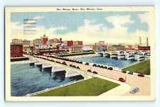c1940s Des Moines River Iowa C C Taft Company Tone's Old Gold Linen Postcard G8 picture
