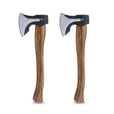2 PCS Professional 12.01-inch Backyard Axe, Carbon Steel Forged Axe picture