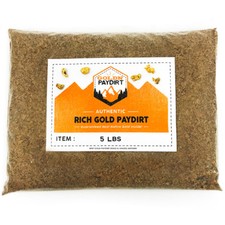 5 lb Gold Paydirt Unsearched and Gold Added Panning Flake Nugget picture
