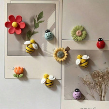 10pcs Mini Fridge Magnets Flower Bee Shaped Cute Decorative Refrigerator Magnets picture