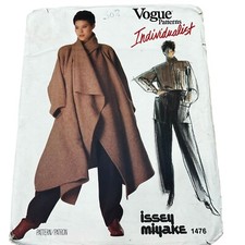 Vintage Vogue Patterns Individualist 1476 Issey Miyake Coat/Shirt/Pants 14 picture