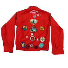 VTG 70s Boy Scout Troop 231 Jacket M Henderson John Henderson Scoutmaster Trophy picture