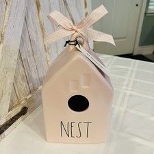 Rae Dunn Pink Ceramic NEST Birdhouse Artisan Collection NWT picture