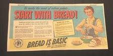 1940’s Wartime Bread Is Basic Newspaper Print Ad 2D21 picture