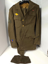 WWII USAAF 7th Air Force Sergeant Uniform Jacket Pants Garrison Cap 1942 picture