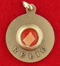 Vintage SAINT JOHN NEUMANN Relic Medal 3RD CLASS Religious Relic Cloth Medal picture