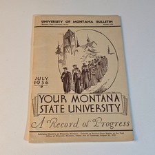 1936 University of Montana Bulletin Montana State University Missoula Campus Map picture
