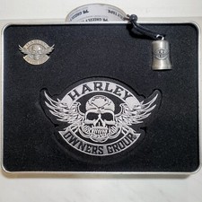 Harley-Davidson HOG Welcome Kit Patch Pin Bell Skull w/ Wings Owner's Group picture