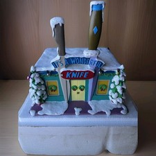 IT'S A WONDERFUL KNIFE Simpsons Hawthorne Christmas Village House COA picture