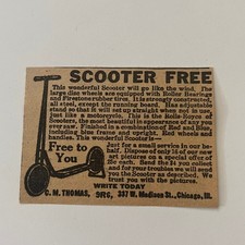 C. M. Thomas Wonderful Scooter Roller Bearings Chicago IL 1926 Ad SAI2-S6 picture
