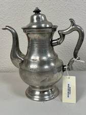 Antique American Pewter Coffee Pot Teapot Early Luther Boardman 19th Century CT picture