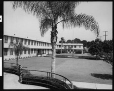 Exterior view of Manual Arts High School California Old Photo picture