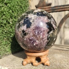 860g Beautiful natural tourmaline electric stone polishing ball A834 picture