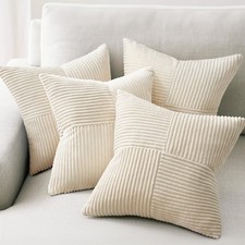 Topfinel Decorative Beige Throw Pillow Covers Set of 4,Boho Pillow Covers Sof... picture