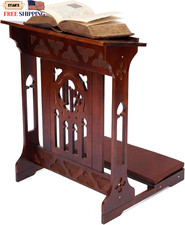 Florentine Prayer Bench Kneeler Church Prayer Bench Stool with Shelf and Cush... picture