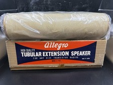 Vintage Allegro Transistor Radio Tubular Extension Speakers, Model E-102 picture