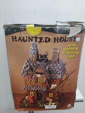 Animated Halloween Haunted House Sound Flickering Lights Large 17 Inches Working picture