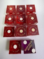 Vintage Red Casino Dice Las Vegas Paris Mandalay Bay Hard Rock Hotels Lot of 11 picture