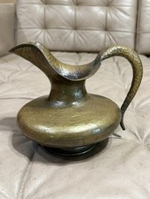 MCM Egidio Casagrand hammer brass pitcher #19 Italian signed / stamp READ picture
