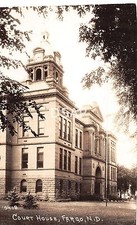 North Dakota ND Postcard Real Photo RPPC c1930s FARGO Court House Building picture