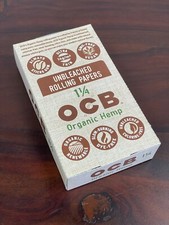 OCB Organic Cigarette Rolling Paper 1 1/4 - 24 Booklets - Factory Box  picture