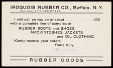 1900s Iroquois Rubber Co Buffalo NY McKinley Stamp Advertising Postal Card picture