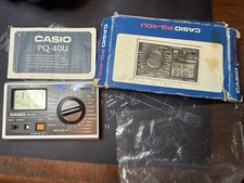 Vintage Casio Clock PQ-40U Travel Alarm Clock World Time Original Box and Case picture
