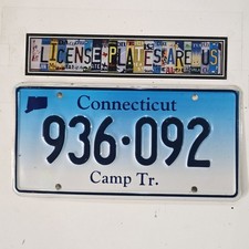 Connecticut Camp Trailer License Plate 🔥 CT Camper Tag 936 092 picture