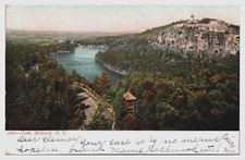 Lake Mohonk New York NY Aerial View UDB 1906 Posted Early View Postcard picture