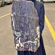 8.13LB High quality zebra stone quartz hand sliced specimen healing picture