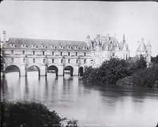 Château de Chenonceau Castle, East Facade, France, Magic Lantern Glass Slide picture