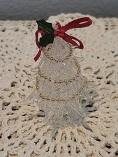 Vintage Silvestri Hand Spun Glass Christmas Tree Ornament 3 1/2