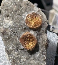 Thumbnail Jeffrey Mine Grossular Garnets on matrix - Canada hessonite picture