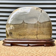2.8 lb  Exquisite Scenic Stone Natural Pattern Polished Display Art picture