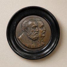 A.D. Martin Bronze Relief Plaque of Keller & Meyer Framed 1926 picture