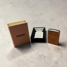 Vintage Pre-Owned Zippo Chrome Cigarette Lighter J 12 Mismatched Box picture