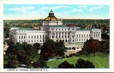 Library Congress Washington Dc Aerial View Unposted Ct American Art Postcard picture
