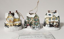 Vintage Thomas Kinkade Bradford Editions Winter Memories Ornament Set (18 Total) picture
