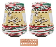 Lily Sugar 'n Cream Cotton Yarn - 2 Cones (Mistletoe) picture