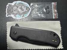 Kizer Nice Guy D2 Blade EDC with G10 Handle, Black out, reflective lanyard picture