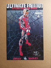 ULTIMATE FALLOUT #4 MARVEL SHATTERED VARIANT SIGNED BY MATT DIMASI 1ST MILES NM picture